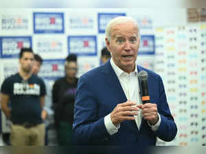 US President Joe Biden speaks to supporters and volunteers during a visit to the Roxborough Democratic Coordinated Campaign Office in Philadelphia, Pennsylvania, on July 7, 2024.