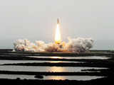 Space shuttle Atlantis lifts off from Cape Canaveral