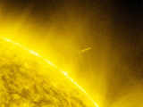 Comet Lovejoy leaving the sun's corona