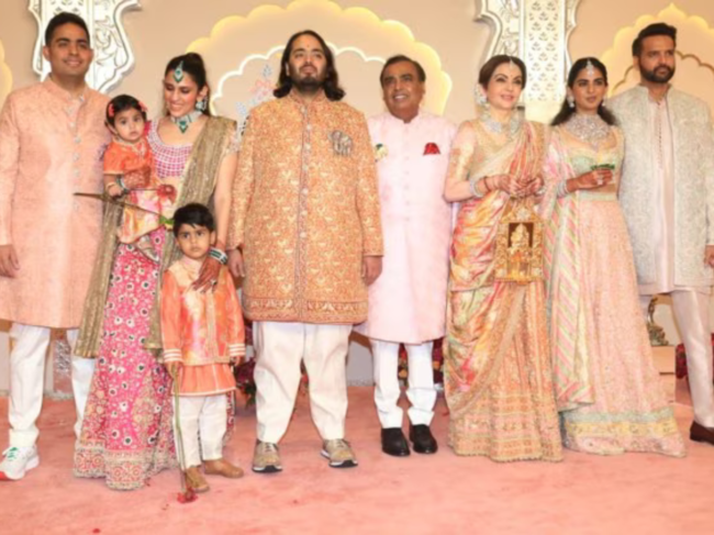 Ambani family at Anant-Radhika's wedding