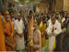 Anant-Radhika 'Shubh Aashirwad' ceremony: Mukesh, Nita Ambani welcome Swami Sadananda Saraswati, Swami Avimukteshwaranand
