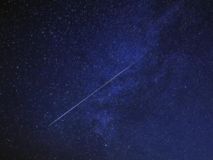 Moonless sky and Perseid meteor shower