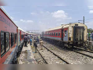 Fire broke out in a train coach