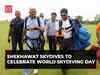 Tourism Minister Gajendra Singh Shekhawat celebrates World Skydiving Day with thrilling jump