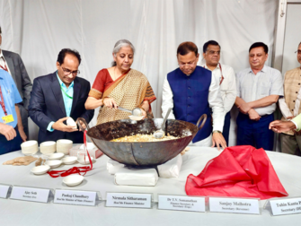 Budget 2024: Nirmala Sitharaman takes part in Halwa ceremony to mark final stage of preparation process:Image