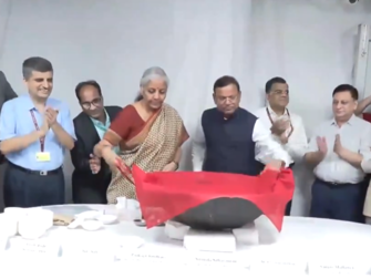 Budget 2024: Nirmala Sitharaman takes part in Halwa ceremony to mark final stage of preparation process:Image