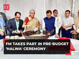 FM Nirmala Sitharaman takes part in pre-Budget 'Halwa' ceremony, watch! 1 80:Image