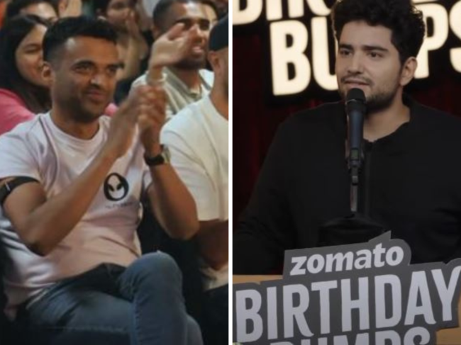 Zomato CEO Deepinder Goyal and stand-up comedian Samay Raina