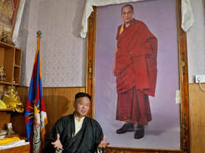 Sikyong Penpa Tsering speaks during an interview with Reuters at his office in Dharamshala