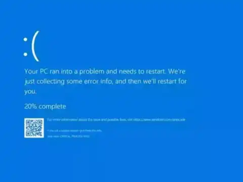 Blue screen of death