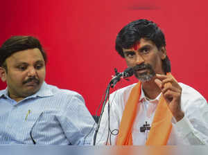 Pune: Maratha reservation activist Manoj Jarange Patil speaks during a programme...