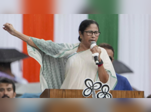 West Bengal Chief Minister Mamata Banerjee addresses during TMC Martyr's Day rally