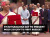 Union Budget 2024: FM Nirmala Sitharaman displays Budget tablet outside Finance Ministry