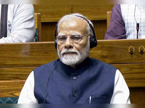New Delhi, July 23 (ANI): Prime Minister Narendra Modi attends the Union Budget ...