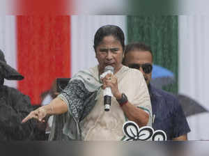 Kolkata: West Bengal Chief Minister Mamata Banerjee addresses the gathering duri...