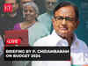 Budget 2024: Congress party briefing by former Finance Minister P. Chidambaram | Live