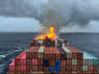 Major fire on merchant navy ship off Karnataka coast doused: Coast Guard