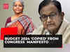 P Chidambaram says Budget 2024 'copied' from Congress manifesto