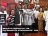 Budget 2024: INDIA bloc leaders hold protest against Modi govt at Parliament premises