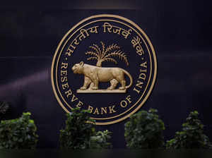 FILE PHOTO: A Reserve Bank of India (RBI) logo is seen inside its headquarters in Mumbai