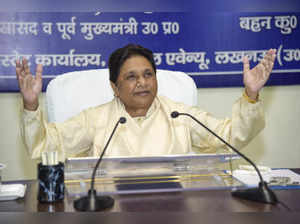 Lucknow: Bahujan Samaj Party (BSP) supremo Mayawati during party's office bearer...