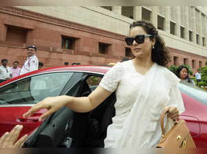 BJP MP Kangana Ranaut during the Monsoon session of the Parliament.
