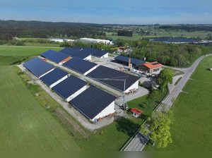 Solar Panels On Commercial Site Rooftops