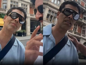 Karan Johar looks scandalised, as he is called an ‘uncle’ by a fan in London