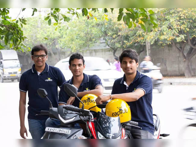 Rapido, Cofounders L-R Rishikesh SR, Aravind Sanka, Pavan Guntupalli
