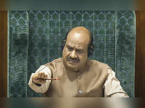 **EDS: VIDEO GRAB VIA SANSAD TV** New Delhi: Lok Sabha Speaker Om Birla conducts...