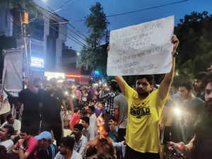 Students hold candle march in demand for justice over deaths of 3 UPSC aspirants in Delhi's Old Rajinder Nagar