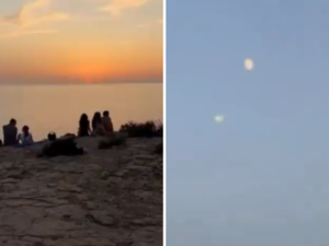 Tourist spots UFO near ocean. Unusual sighting stuns social media. Watch video