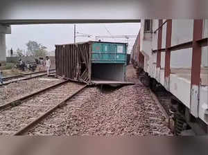 8 wagons of goods train derail at Haryana railway station, no casualties