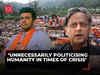 Kerala landslides: Unnecessarily politicising humanity in times of crisis, Tharoor to Tejasvi Surya