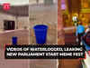 'Paper leakage outside, water leakage inside': videos of waterlogged, leaking new Parliament start meme fest