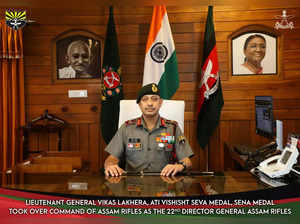 Lieutenant General Vikas Lakhera took over as the 22nd Director General of the Assam Rifles