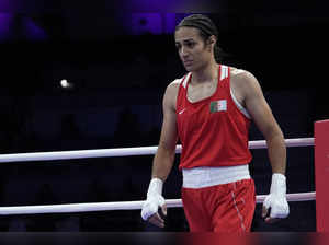 Imene Khelif, Algeria boxer who had gender test issue, wins first Olympic fight when opponent quits