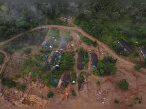 Aftermath of landslides in the hills in Wayanad