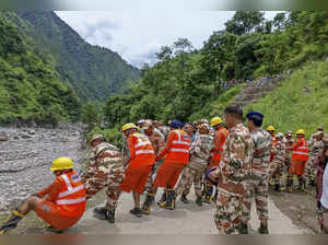 Shimla: Search and rescue operation underway following a cloudburst, in Rampur a...