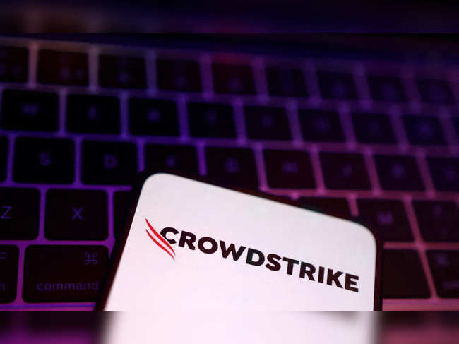 FILE PHOTO: Illustration shows CrowdStrike logo