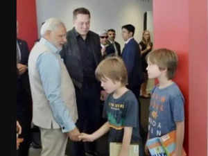 When PM Modi met Elon Musk’s kids: 9-yr-pic goes viral:Image