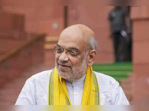 New Delhi: Union Home Minister Amit Shah during the Monsoon session of the Parli...