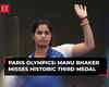 Manu Bhaker, India's pistol pro, misses out on making Olympic history in Paris