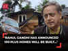 Kerala landslides: Rahul Gandhi has announced 100 plus homes will be built by Congress, says Tharoor