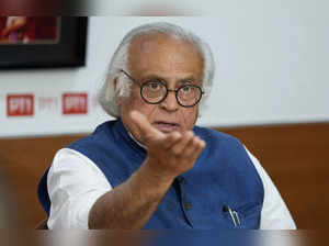 New Delhi: Congress leader Jairam Ramesh during an interview with PTI, in New De...