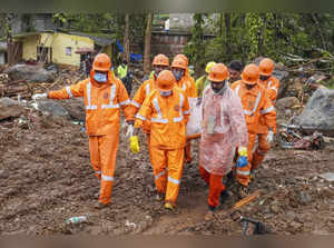 Wayanad: Rescue operations continue at the landslide-hit Chooralmala, in Wayanad...