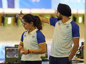 Manu Bhaker and Sarabjot Singh 