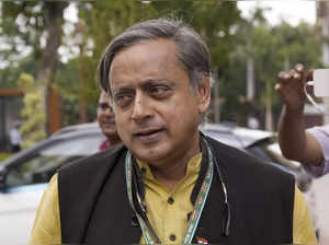 New Delhi: Congress MP Shashi Tharoor during the Monsoon session of Parliament, ...