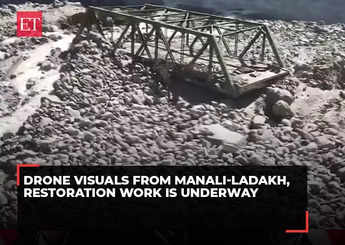 Himachal Pradesh cloudburst: Drone visuals from Manali-Ladakh, restoration work is underway