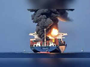 Suspected missile attack by Yemen's Houthi rebels hits container ship in first attack in 2 weeks.